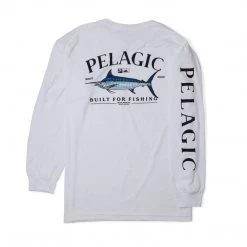 Apparel Mens Blue Marlin Long Sleeve Fishing T-Shirt