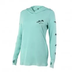 Apparel Ultratek Gyotaku Hooded Fishing Shirt - Women's Womens 4 Apparel Ultratek Gyotaku Hooded Fishing Shirt - Women's Womens