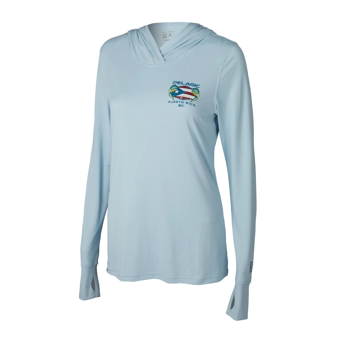 Apparel Aquatek Puerto Rico Hooded Fishing Shirt - Women's Womens 3 Apparel Aquatek Puerto Rico Hooded Fishing Shirt - Women's Womens