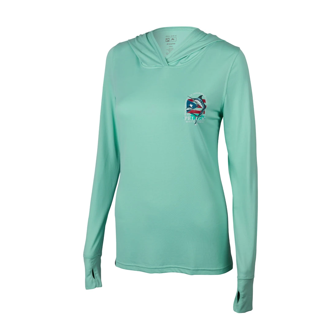 Apparel Aquatek Puerto Rico Hooded Fishing Shirt - Women's Womens Apparel Aquatek Puerto Rico Hooded Fishing Shirt - Women's Womens