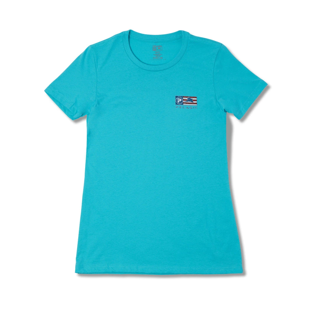 Apparel Womens Americamo Icon Fishing T-Shirt - Women's 4 Apparel Womens Americamo Icon Fishing T-Shirt - Women's