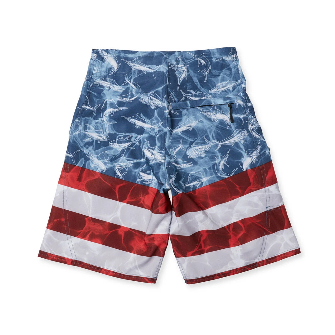 Apparel Youth Sharkskin Americamo Fishing Shorts Apparel Youth Sharkskin Americamo Fishing Shorts