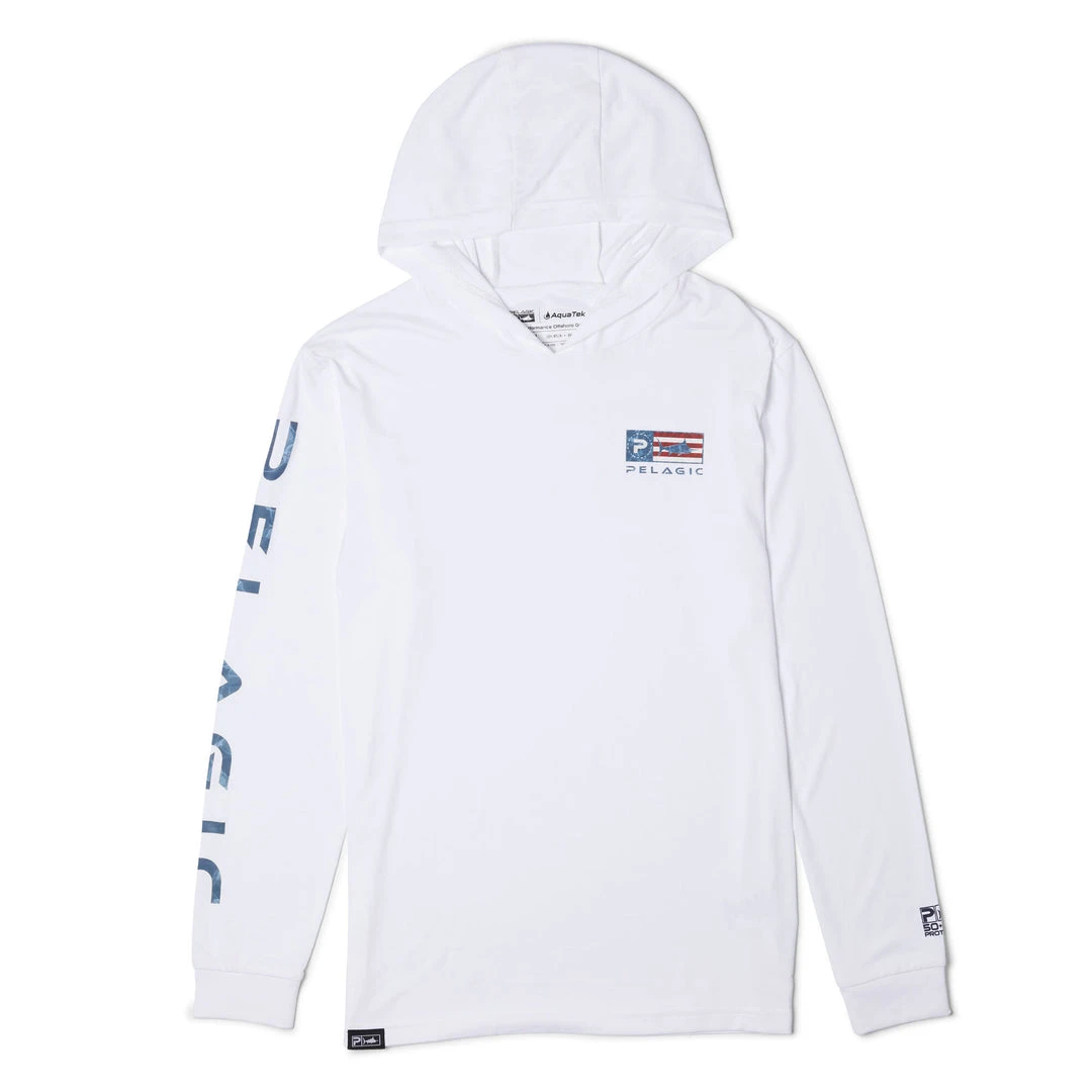 Apparel Youth Aquatek Icon Hooded Fishing Shirt Sun Protection System Apparel Youth Aquatek Icon Hooded Fishing Shirt Sun Protection System