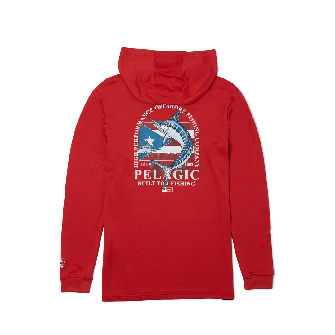 Apparel Youth Aquatek Puerto Rico Hooded Fishing Shirt Apparel Youth Aquatek Puerto Rico Hooded Fishing Shirt