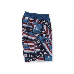 Apparel Kid's Blue Water Americamo Sticker Fishing Shorts Kids 3T - 5T